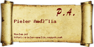 Pieler Amélia névjegykártya